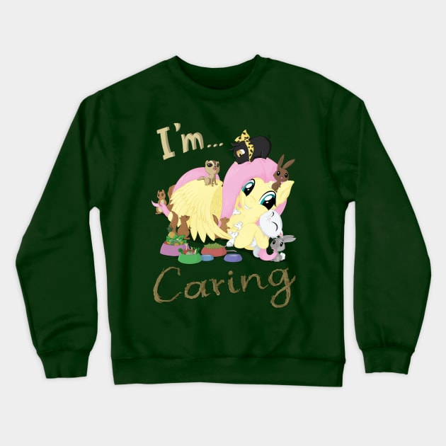 I'm... Fluttershy Crewneck Sweatshirt by Stinkehund